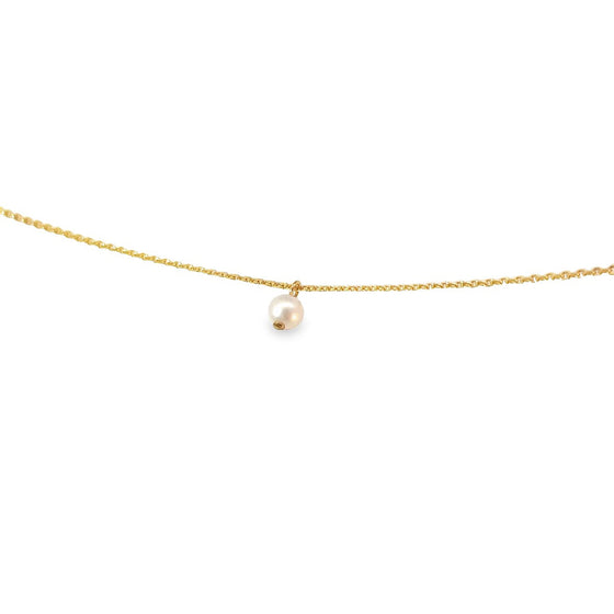 Suspended White Pearl Charm