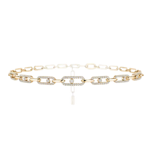  Move Link Multi Choker Yellow Gold Diamond Necklace