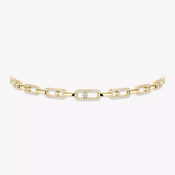 Collier choker Move Link Collier Diamant Or Jaune
