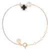 Bracelet, Onyx, Mother Of Pearl, Diamonds, Rose Gold