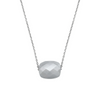 Collier, Pierre De Lune Grise, Or Blanc