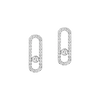 Move Uno Diamond Pavé Earrings White Gold Diamond Earrings