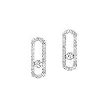  Move Uno Diamond Pavé Earrings White Gold Diamond Earrings