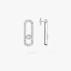 Move Uno pavé earrings White Gold Diamond Earrings