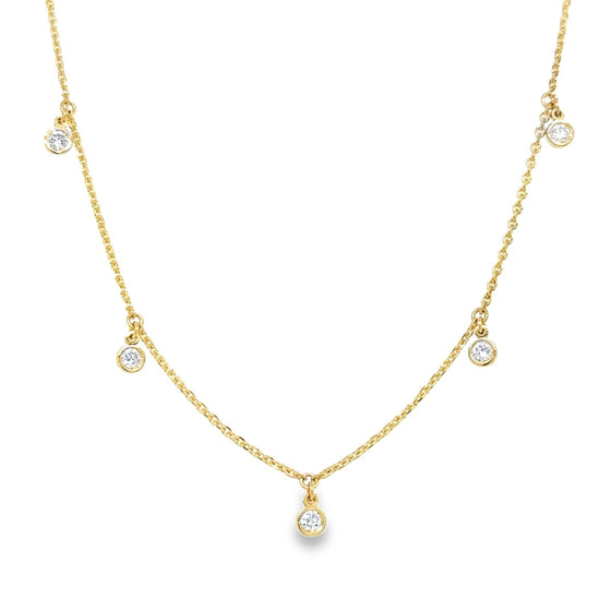 Le Lien Yellow Gold & White Diamonds Necklace