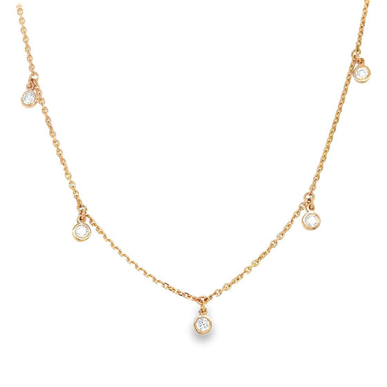 Le Lien Rose Gold & White Diamonds Necklace