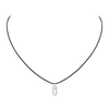 Messika Care(s) black cord pavé necklace