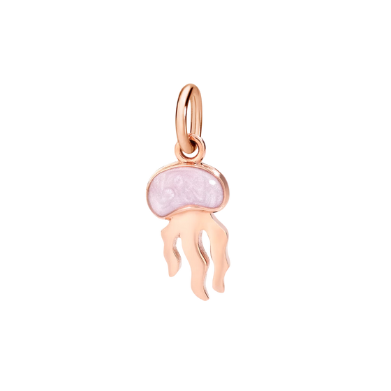 Rose Gold & Enamel Jellyfish Charm