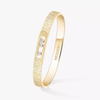 Move Noa Ciselé Bangle Yellow Gold Diamond Bracelet