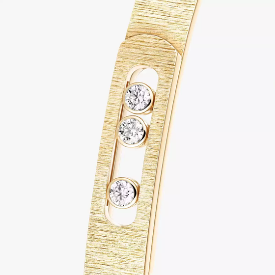 Move Noa Ciselé Bangle Yellow Gold Diamond Bracelet