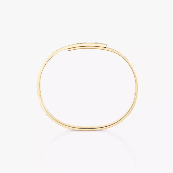 Move Noa Ciselé Bangle Yellow Gold Diamond Bracelet