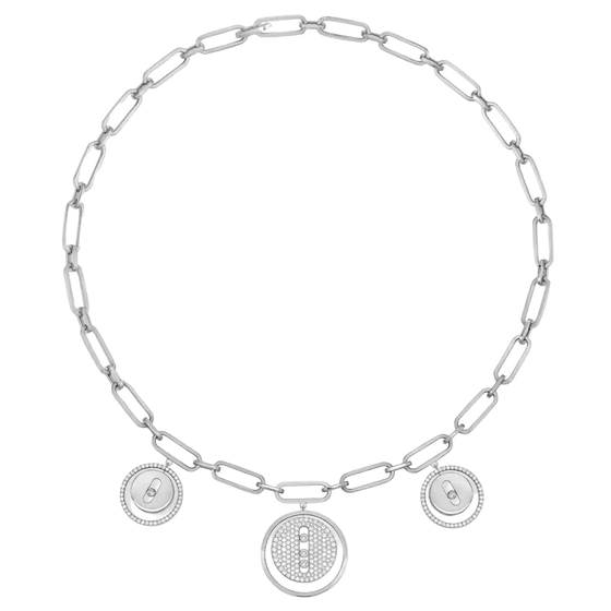 Choker Lucky Move Charms Collier Diamant Or Blanc