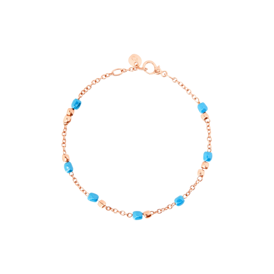 Rose Gold & Ceramic Mini Granelli Bracelet