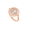 Lucky Move Pavé SM Pink Gold Diamond Ring