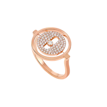  Lucky Move Pavé SM Pink Gold Diamond Ring