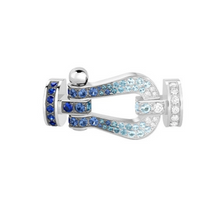 WHITE GOLD FORCE 10, SAPPHIRES AND DIAMONDS, LARGE BUCKLE
