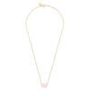 Collier, Quartz Rose Poudre, Or Jaune