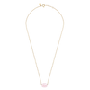 Collier, Quartz Rose Poudre, Or Jaune
