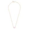 Necklace, Powdery Pink Quartz, Yellow Gold