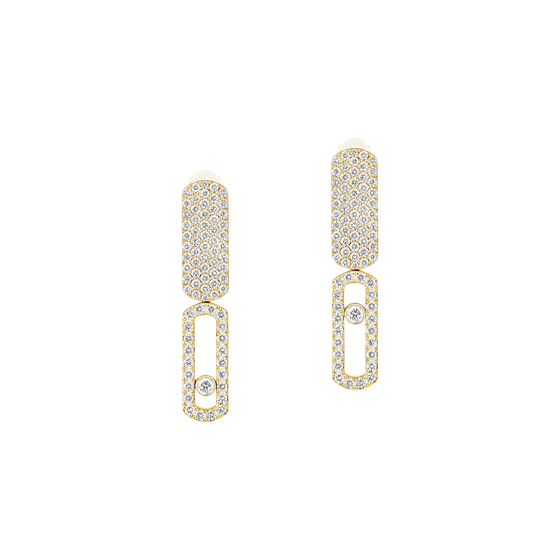 Imperial Move SM Yellow Gold Diamond Earrings