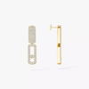 Boucles d'oreilles Imperial Move semi-pavées, petit modèle