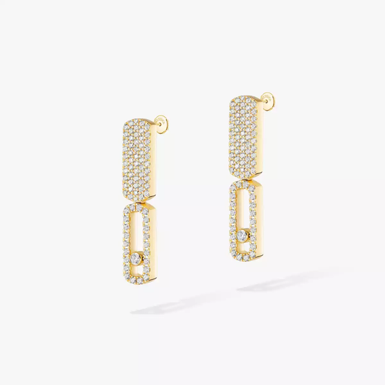 Imperial Move SM Yellow Gold Diamond Earrings