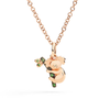 Rose Gold Koala Charm & Tsavorites
