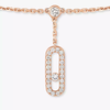 Move Uno pavé ankle bracelet Pink Gold Diamond Bracelet