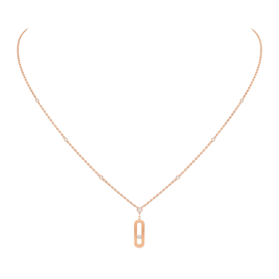 Collier Long Move Uno Collier Diamant Or Rose