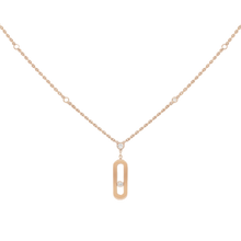  Pink Gold Diamond Necklace Move Uno Long Necklace