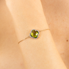 Bracelet, Olive Quartz, Diamonds, Yellow Gold