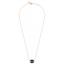  Onyx And Diamonds Aurore Rose Gold Necklace