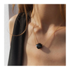 Collier, Onyx, Or Jaune
