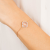 Bracelet, Milky Pink Quartz, Diamonds, Rose Gold