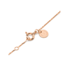 Bracelet, Milky Pink Quartz, Diamonds, Rose Gold