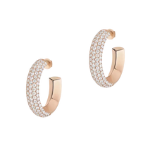  Divine Enigma SM hoop earrings Pink Gold Diamond Earrings
