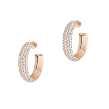  Pink Gold Diamond Earrings Divine Enigma SM hoop earrings