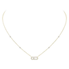 Move Uno pavé necklace Yellow Gold Diamond Necklace