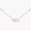 Move Uno Pavé Yellow Gold Diamond Necklace