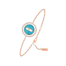  Lucky Move SM Turquoise Pink Gold Diamond Bracelet