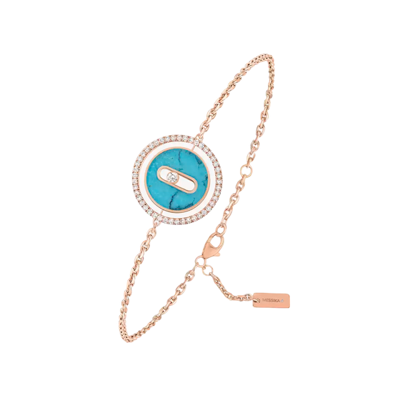 Lucky Move SM Turquoise Pink Gold Diamond Bracelet