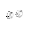 Move Noa hoop earrings Move Noa hoop earrings in 18-karat white gold with two brilliant-cut moving diamonds.