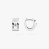 Move Noa hoop earrings Move Noa hoop earrings in 18-karat white gold with two brilliant-cut moving diamonds.