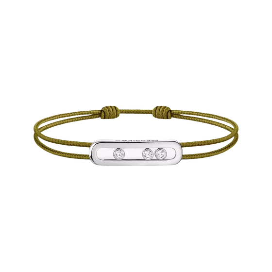 Bracelet cordon kaki Messika Care(s) Bracelet Diamant Or Blanc