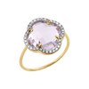 Ring, Pink Amethyst, Diamonds, Yellow Gold