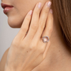 Ring, Pink Amethyst, Diamonds, Yellow Gold