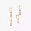 Boucles d'oreilles transformables Move Link Boucles d'oreilles Diamant Or Rose