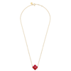 Necklace, Red Quartz, Yellow Gold