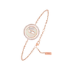 Lucky Move SM White Mother-of-Pearl Pink Gold Diamond Bracelet