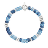 Rondelle Bracelet In Silver & Recycled Plastic